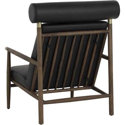 Biko Black Leather Lounge Chair